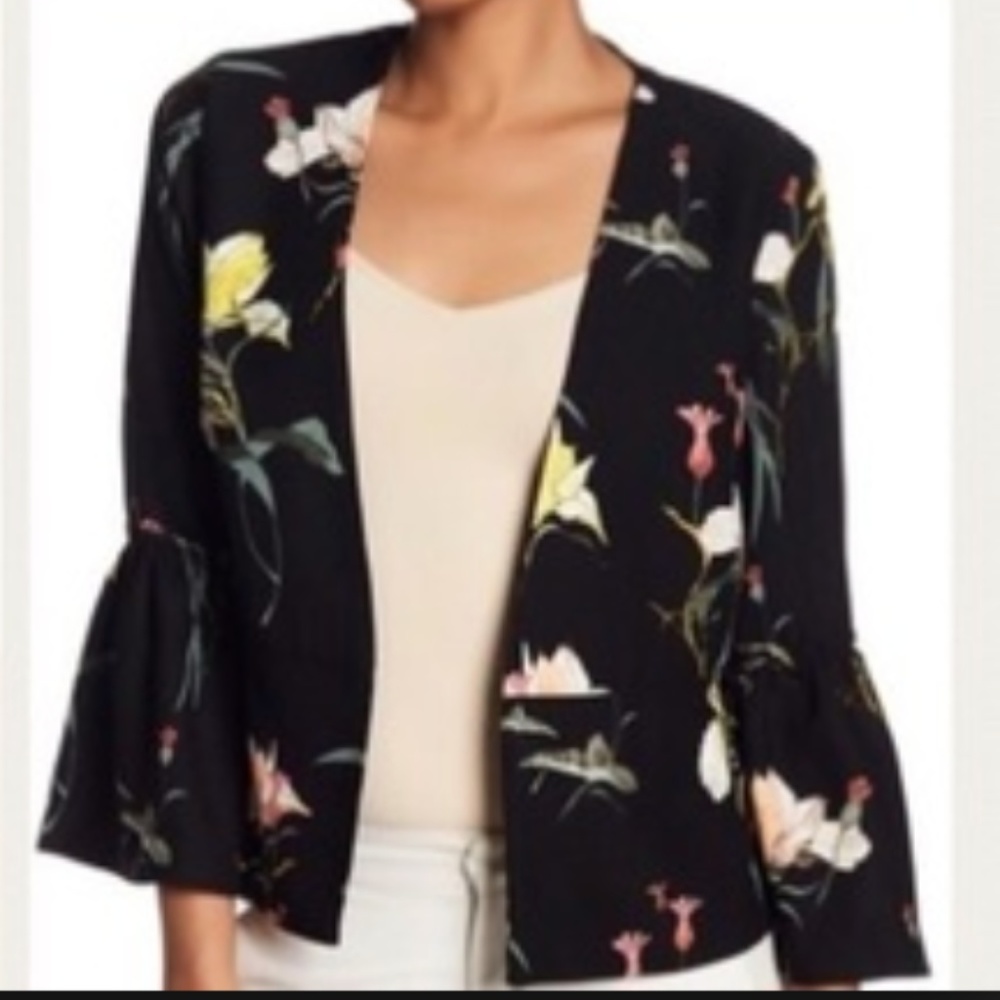 Philosophy open floral print blazer